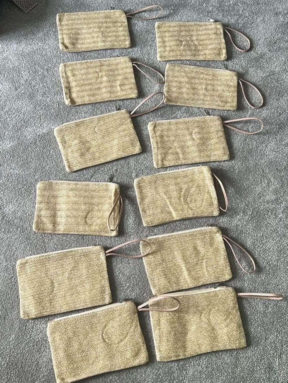 Set of 12 Straw Clutch Bags